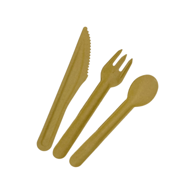 Disposable Bamboo-Fiber Cutlery Pack