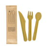 disposable bamboo-fiber cutlery set