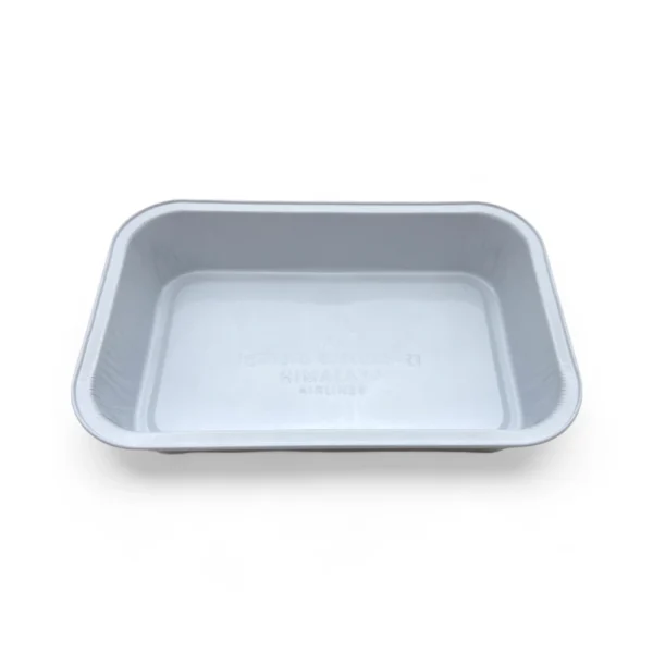 airline aluminum casserole with embossed logo